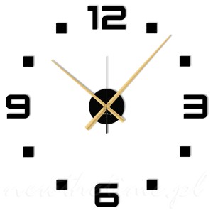 Zegar ścienny ORVEX – nowoczesny zegar plexi z cyframi loft