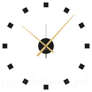 Zegar ścienny Draxil – nowoczesny minimalistyczny złoty zegar