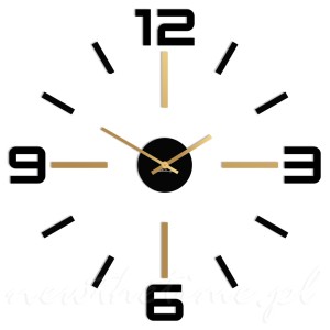 Zegar ścienny Zentis G – nowoczesny minimalistyczny złoty zegar