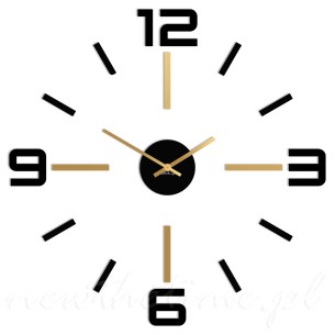 Zegar ścienny Zentis G – nowoczesny minimalistyczny złoty zegar