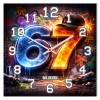 Zegar ścienny 67 graffiti ogień 30x30 cm PVC – młodzieżowy street