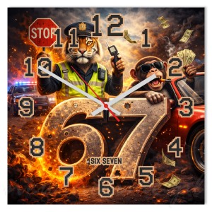Zegar ścienny 67 street money chaos młodzieżowy