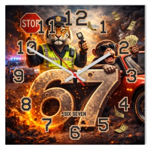 Zegar ścienny 67 street money chaos młodzieżowy