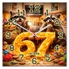 Zegar 67 jedzenie fast food styl humor 30 cm
