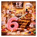 Zegar ścienny 67 słodycze kuchnia 30x30 cm PVC – młodzieżowy