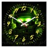 Zegar ścienny żołnierz gaming zielony 30x30 cm PVC – młodzieżowy