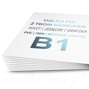 Tablica PVC B1 70 × 100 cm – sztywna płyta PVC