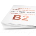 Tablica PVC B2 50 × 70 cm – sztywna płyta PVC