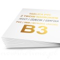 Tablica PVC B3 35 × 50 cm – sztywna płyta PVC