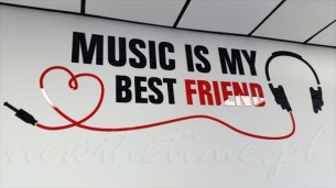 Napis ścienny Music Friend